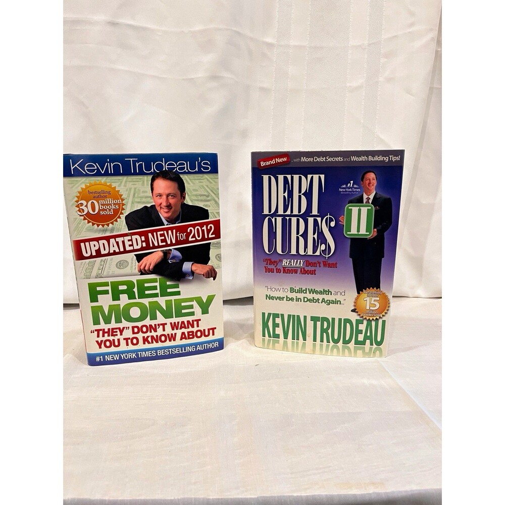 Kevin Trudeau Book Lot: Free Money (Updated New to 2012) & Debt Cures II